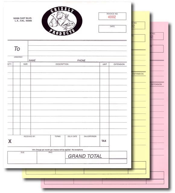 carbonless forms printing - ncr forms