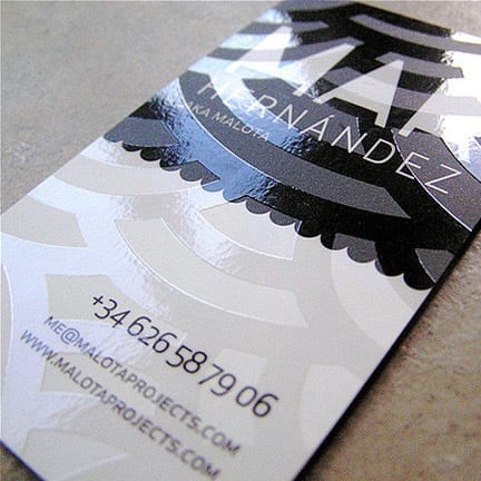 spot uv silk laminated business cards