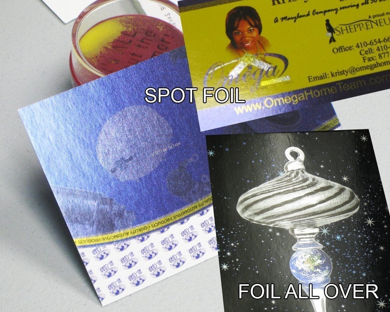 full color foil process spot uv all over