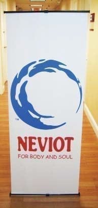 LTypeSingleSidedBannerDisplay,GraphiteAndPlastic Black