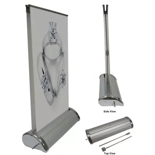 Large Mini Table Top Retractable Double Sided Banner Stand
