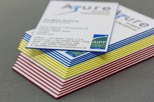 pt ultra thick business cards with painted edges