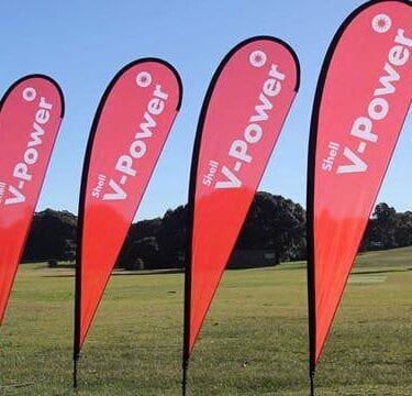 8' Dye Sublimated Tear Drop Feather Flag- Single Sided