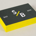 silk laminated with painted edges