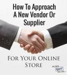 Work with vendors and suppliers