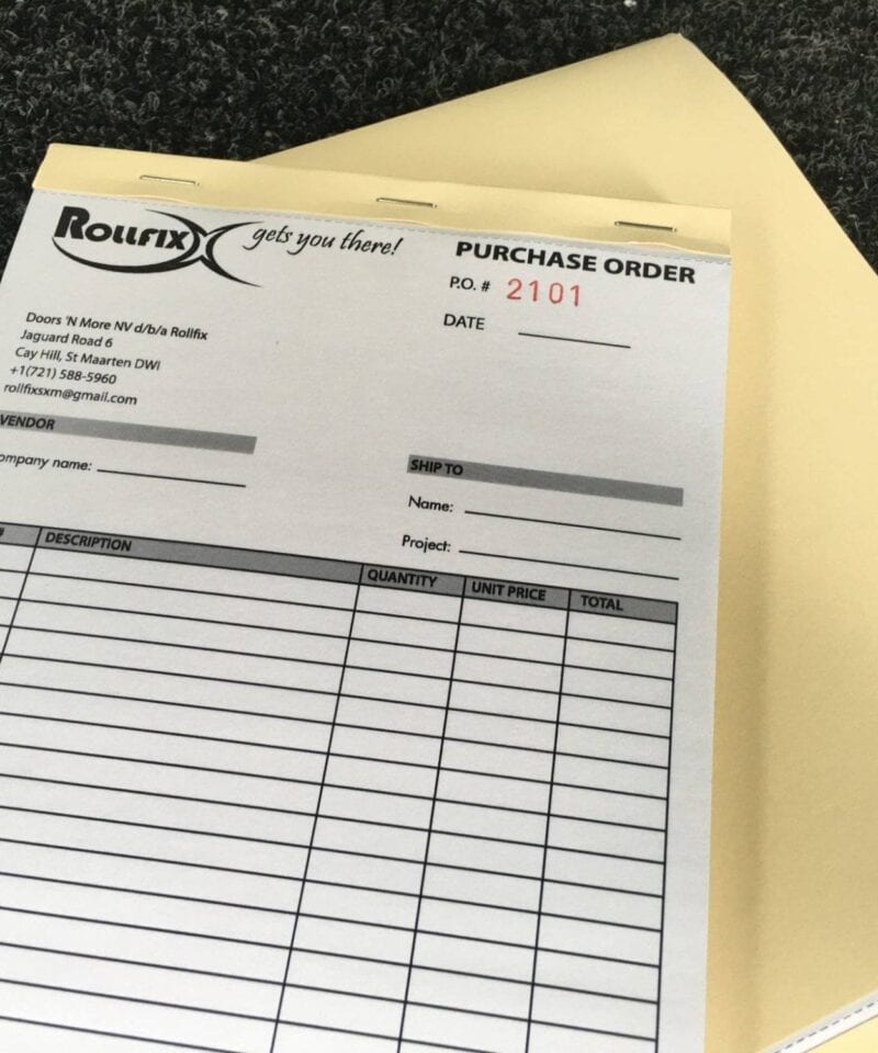 custom receipt books