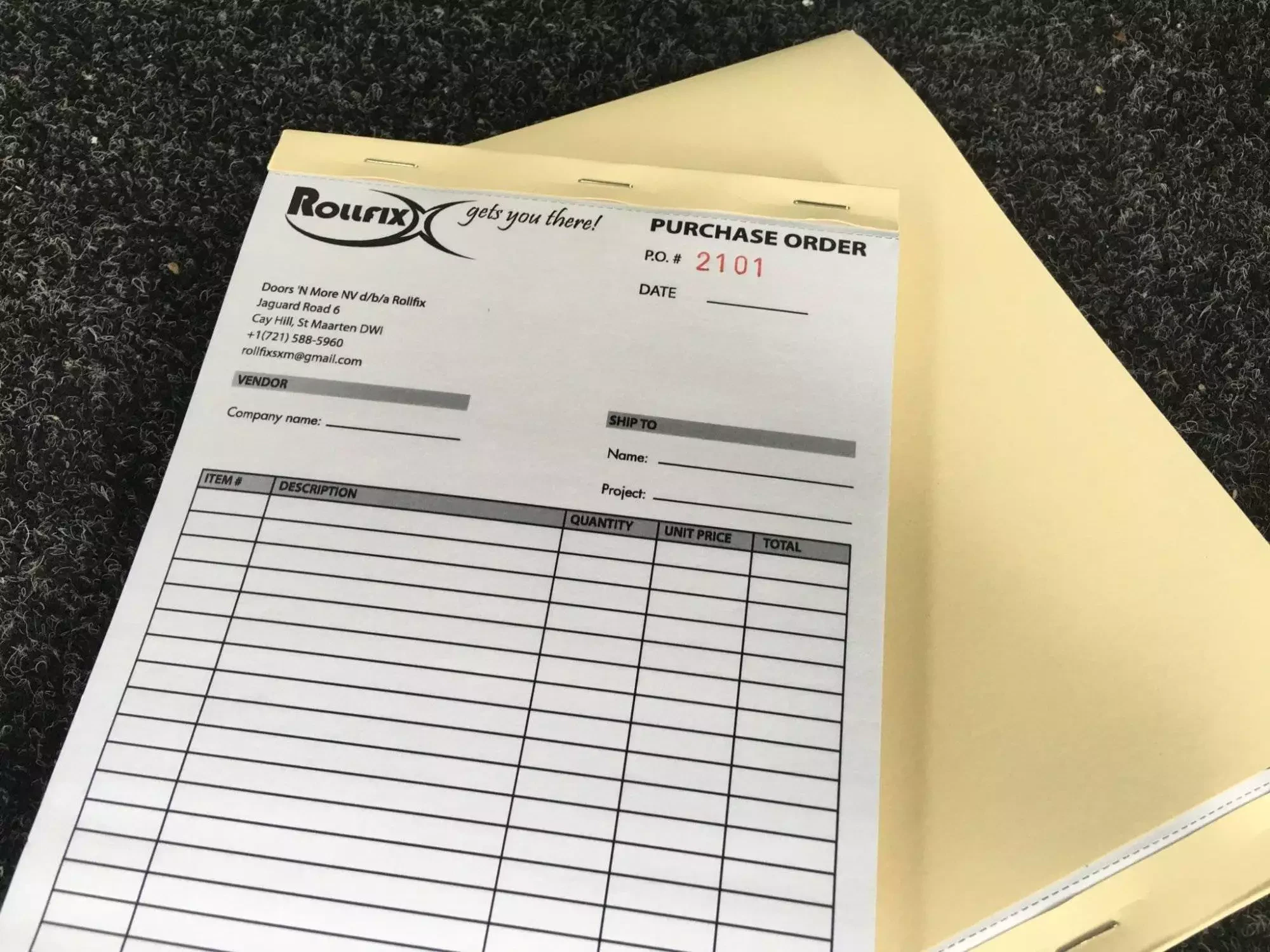 custom receipt books