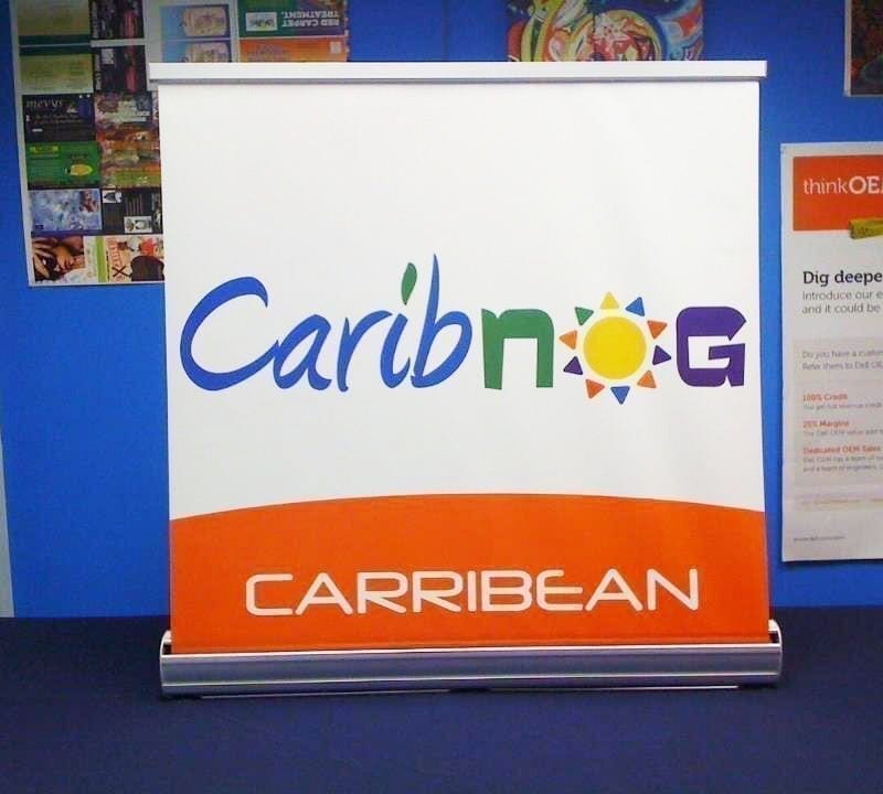 large table top retractable banner stand