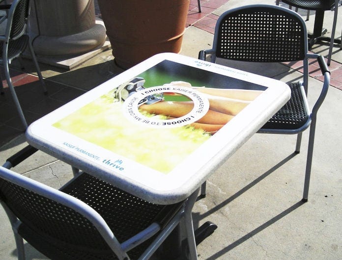 custom printed table decal