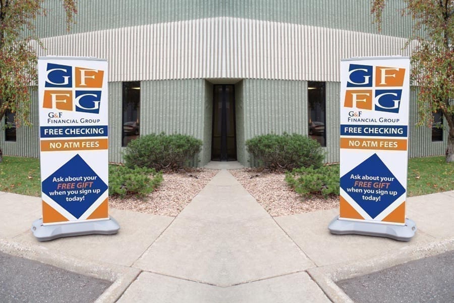 outdoor banner stand