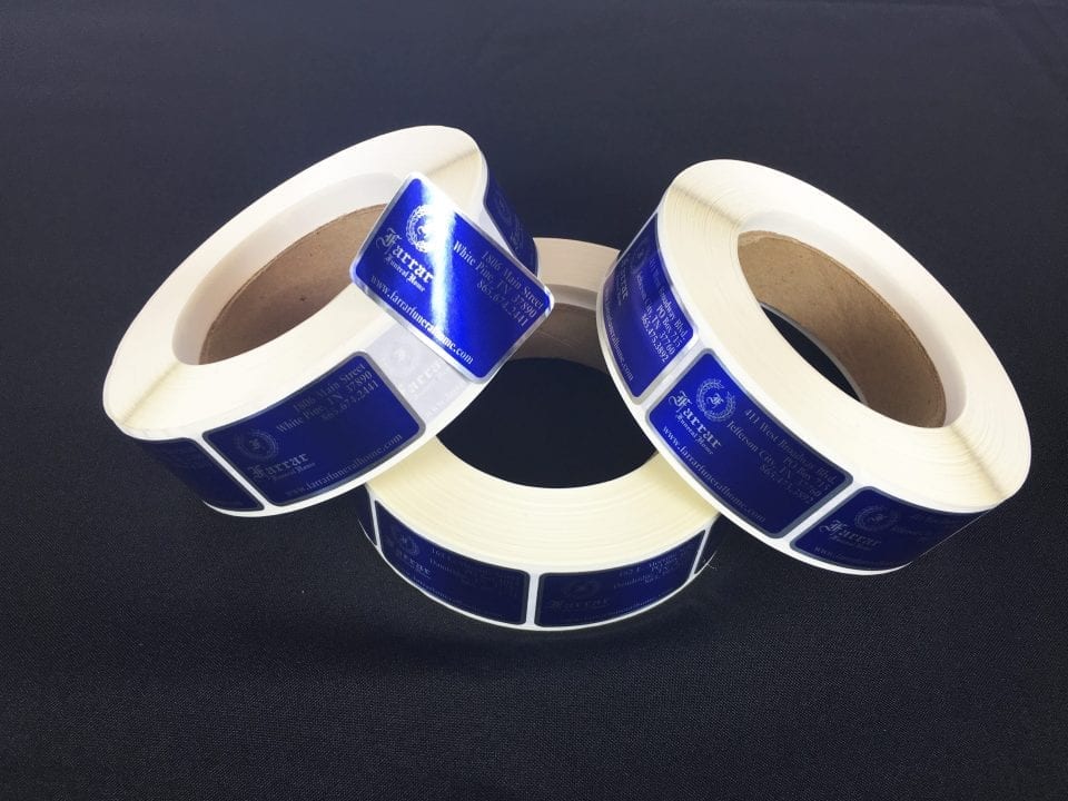 reflective custom roll labels