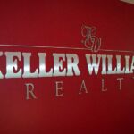 brushed metal wall sign