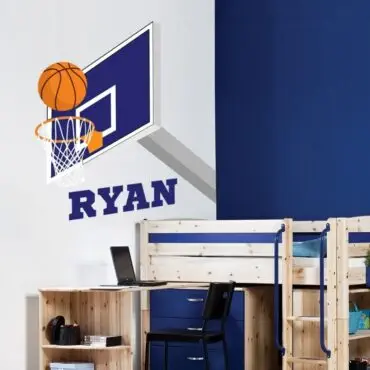 Personalized Basketball Hoop Sport Wall Decal