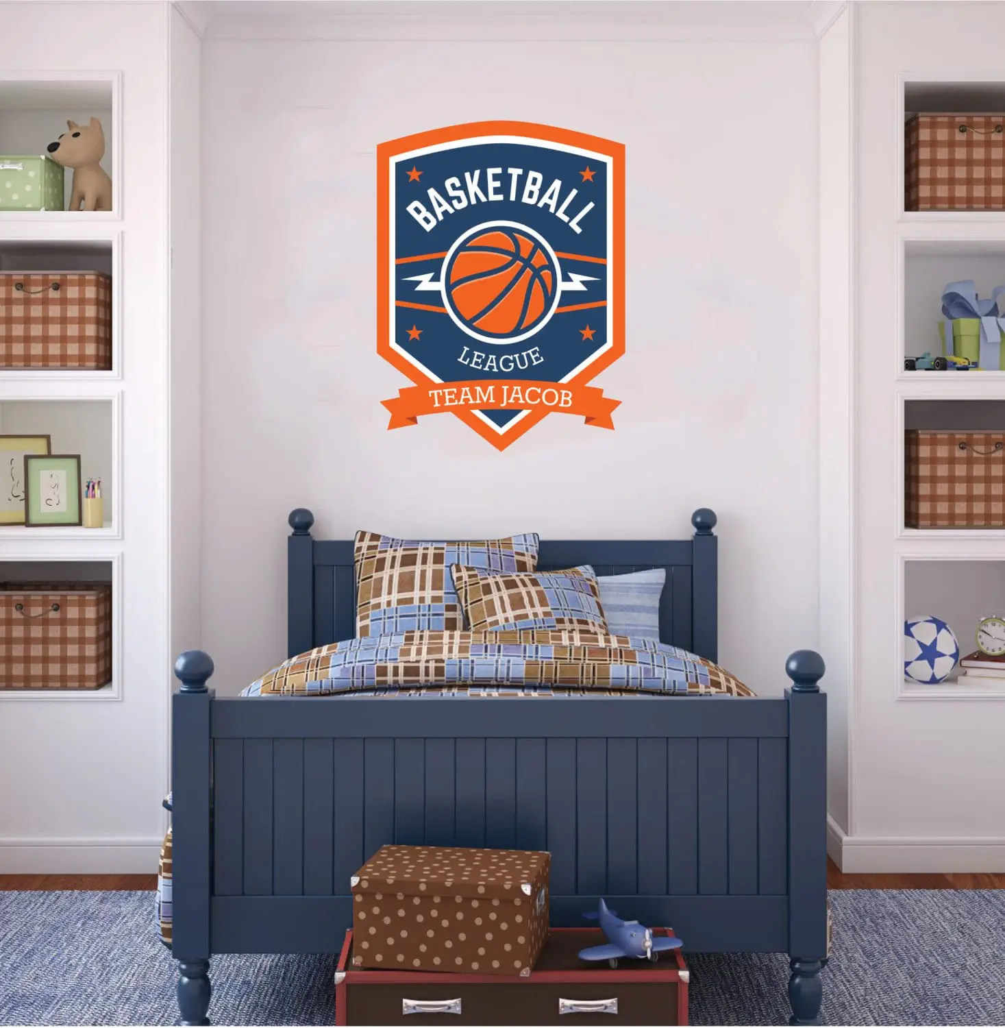 Personalized Basketball Team Logo Wall Decal