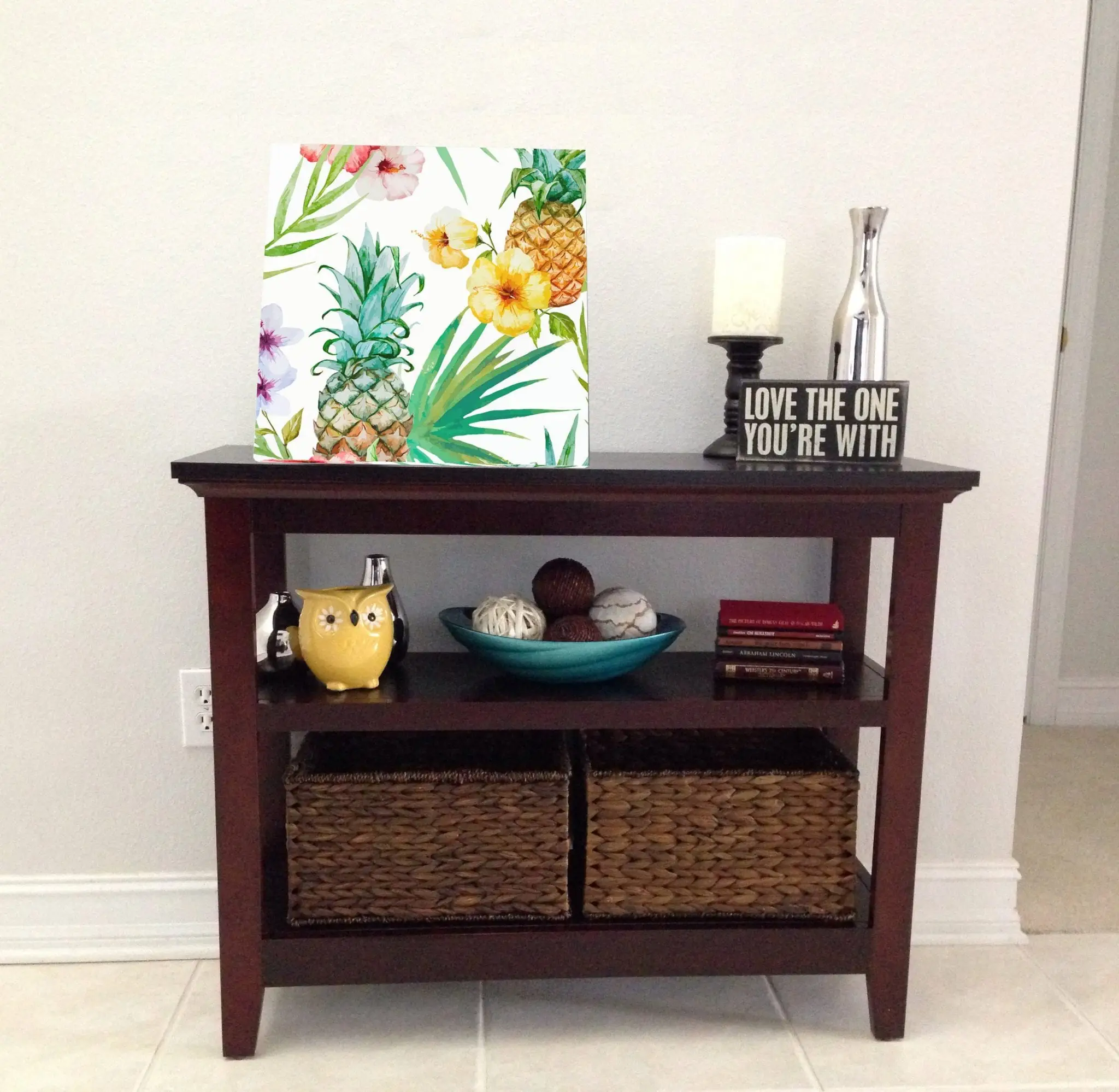 Tropical Pineapple Canvas Wall Decor
