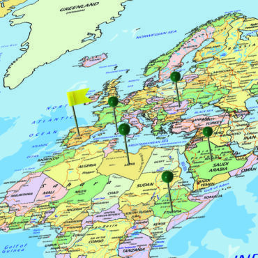 Push Pin World Map - Business Travel Map for Pinning