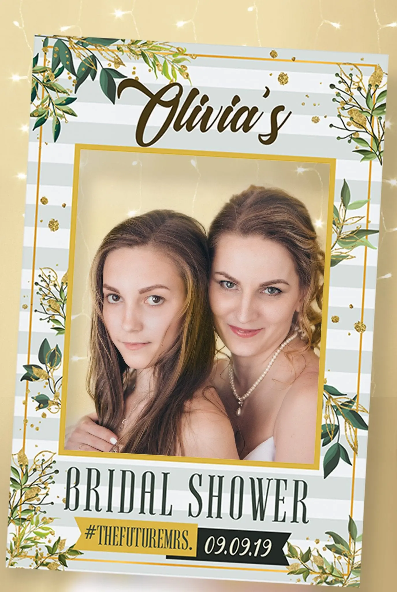 Tropical Wedding Photo Frame - Bridal Shower Prop
