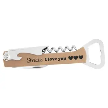 Personalized I Love You Bottle Opener