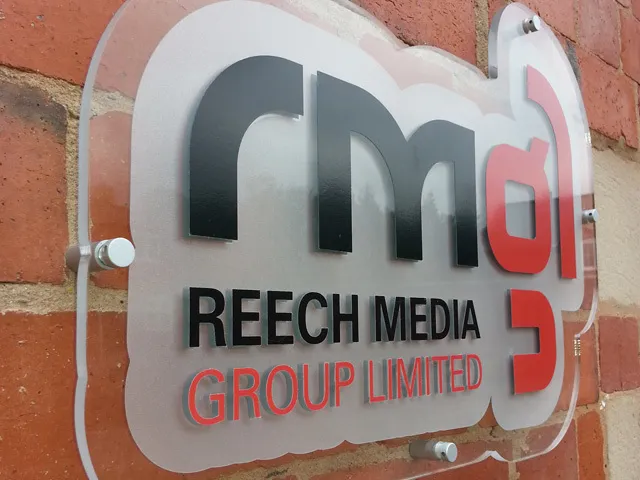 clear acrylic signs with stand offs