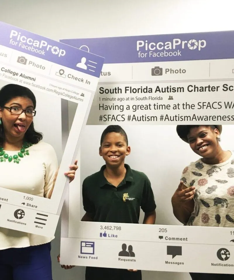 Facebook photo prop and