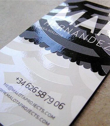 spot uv silk laminated business cards