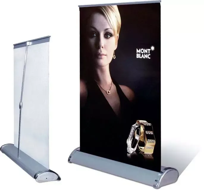 Standard Small Mini Table Top Retractable Single Sided Banner Stand
