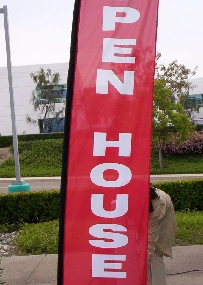 9' Dye Sublimated Razor or Blade Feather Flag- Single Sided