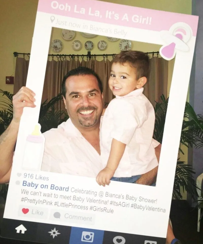 baby shower instagram prop