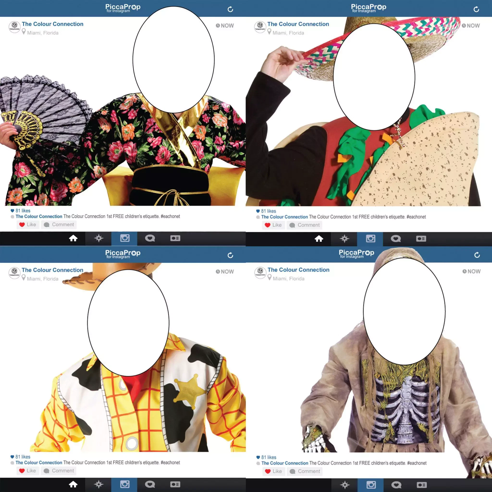 Instagram Face Cut outs