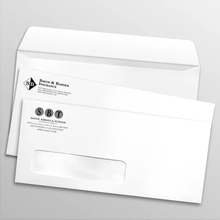1 color window envelopes