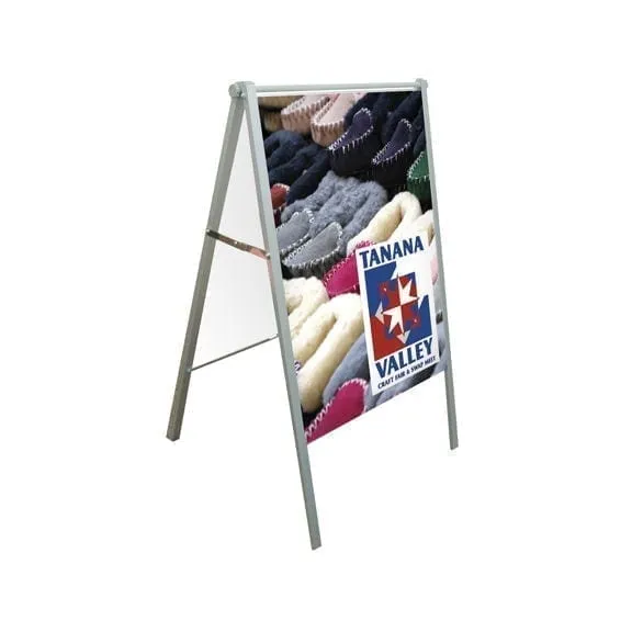 Indoor Metal Sandwich A-Frame Side Walk Sign