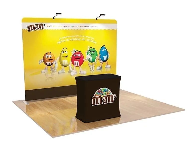 straight tension fabric display