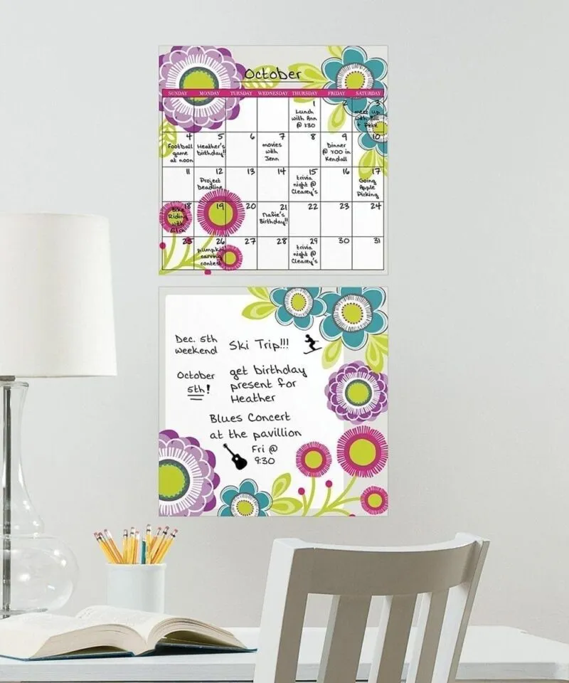 full color dry erase wall decals