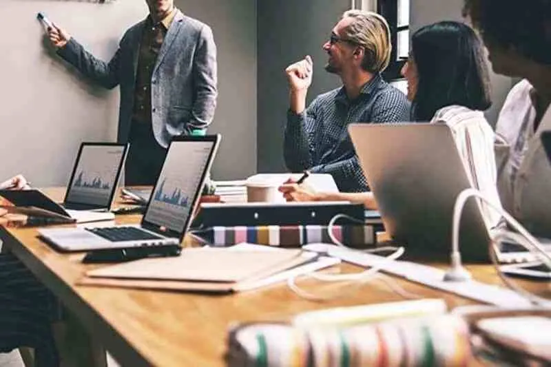 Group of diverse people having a business meeting