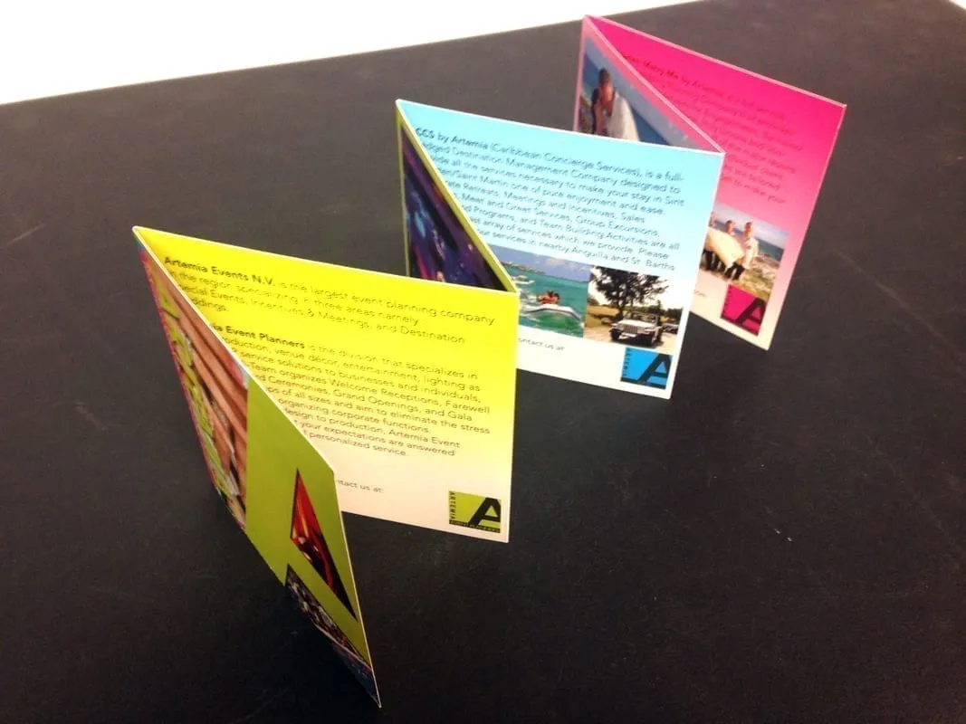 Special Fold Brochure Artemia Custom 12 page Brochure