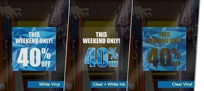 static window cling 3 options