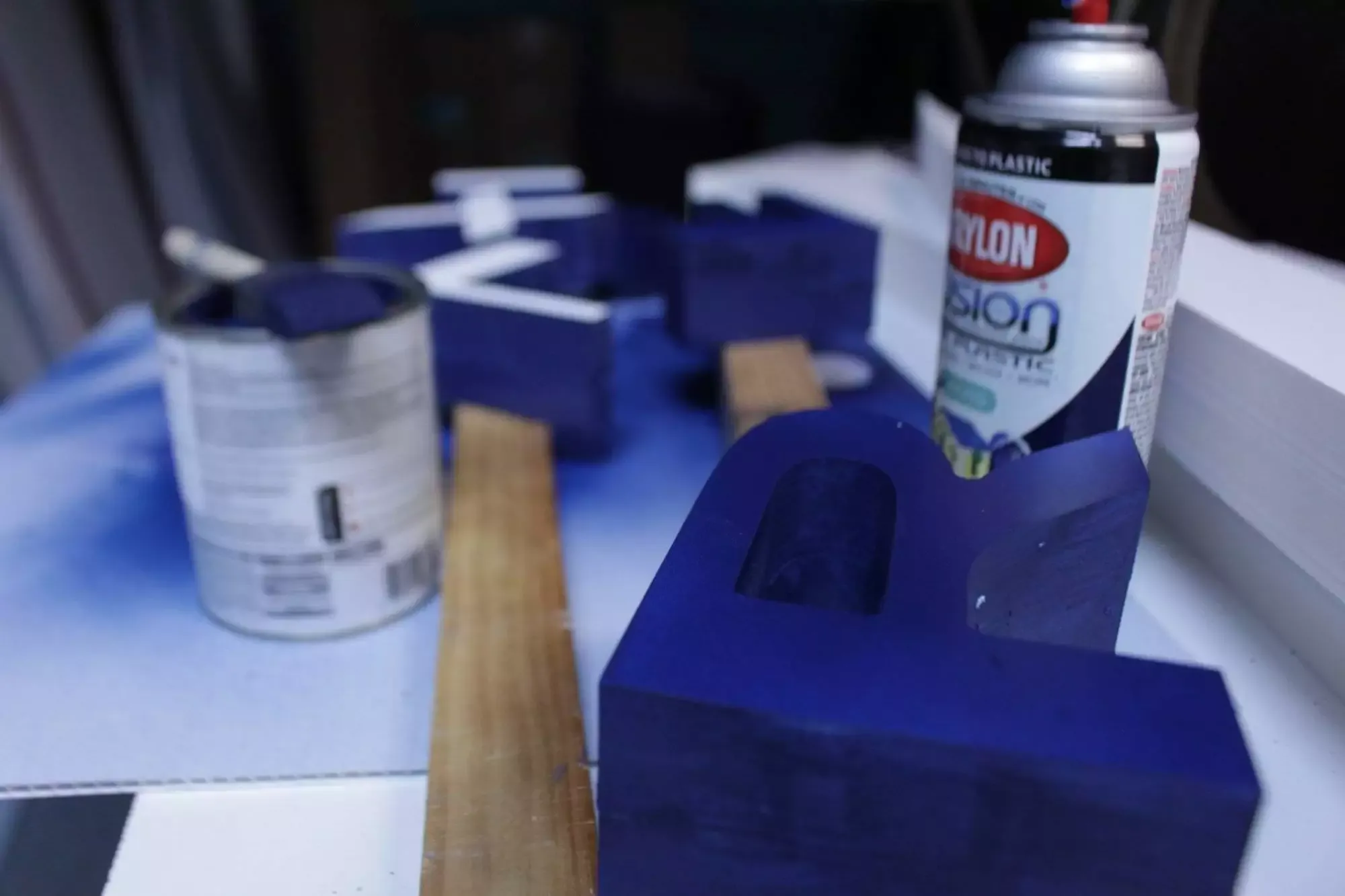 PVC material being painted