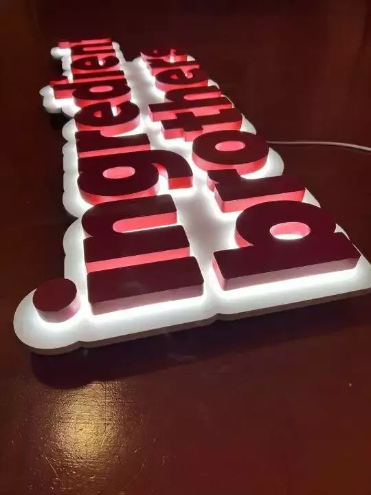 edge lit office signs